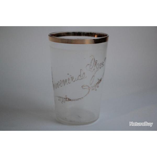 Ancien verre �maill� Souvenir de Gex