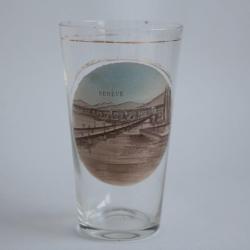Ancien verre &eacute;maill&eacute; Souvenir Gen&egrave;ve Suisse