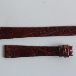 Bracelet montre Universal Gen&egrave;ve croco marron 13 mm vintage