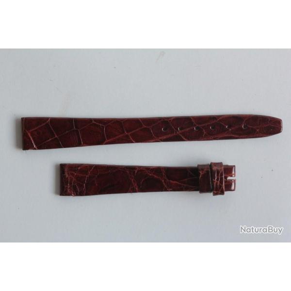 Bracelet montre Universal Gen�ve croco marron 13 mm vintage