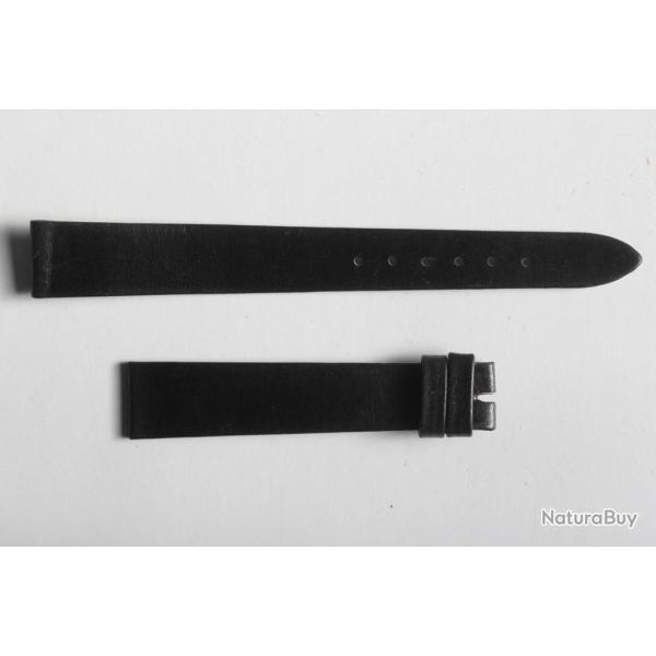 Bracelet montre Universal Gen�ve noir 15 mm vintage
