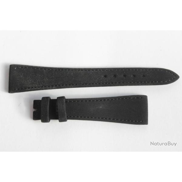 Bracelet montre Universal Gen�ve velours noir 18 mm vintage