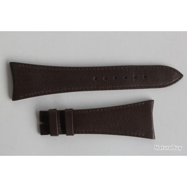 Bracelet montre Universal Gen�ve cuir marron 25 mm vintage