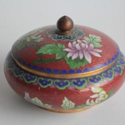 Boite bonbonni&egrave;re &eacute;maux cloisonn&eacute;s Chine