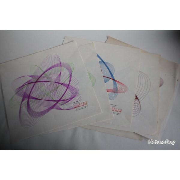 Lot 7 Affiches publicitaires Caran d'ache stylo Fibralo