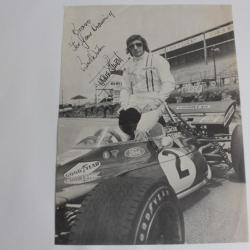 Affiche automobile F1 Jackie stewart avec envoi dédicacé