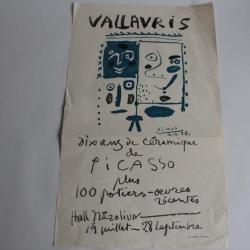 Lithographie Pablo Picasso D'après Vallauris 10 ans de céramique 1958