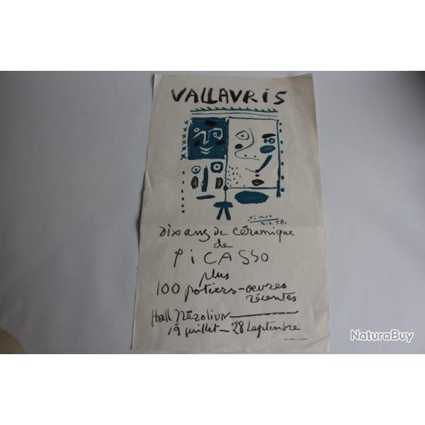 Lithographie Pablo Picasso D'apr�s Vallauris 10 ans de c�ramique 1958