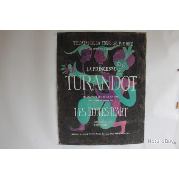 Projet d'Affiche Princesse Turandot Th��tre cour st pierre Gen�ve 1952