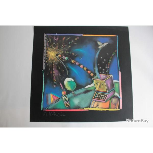 S�rigraphie Andrzej Dudzinski ordinateur robot Pologne