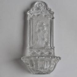 Bénitier verre Vierge à l'enfant