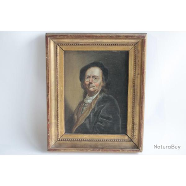 Peinture huile Portrait Homme XIXe si�cle