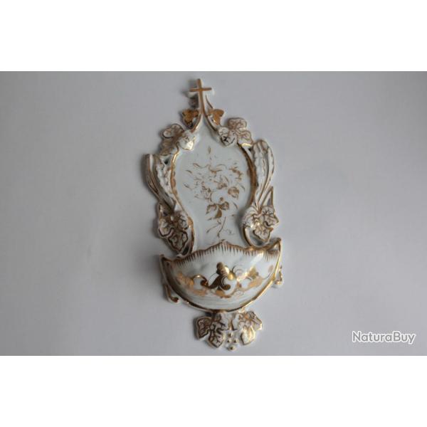 B�nitier porcelaine Vieux Paris