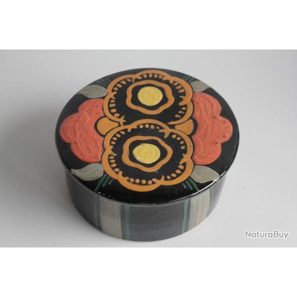 Paul Ami BONIFAS Boite ronde c�ramique