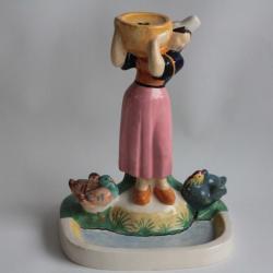 Pied de lampe Bigoudène faïence Charles Maillard Henriot Quimper