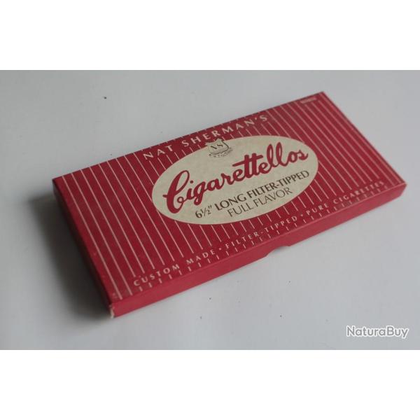 Bo�te � cigarettes carton Nat Sherman's White cigarettellos full flavor