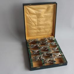 12 Porte-couteaux Animaux Joseph Buisson Art déco