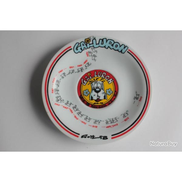 Assiette c�ramique Gai-Luron Gotlib Fluide glacial