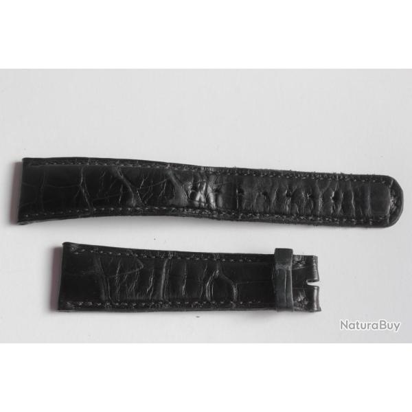 A. LANGE & SOHNE Bracelet montre croco noir 20 mm
