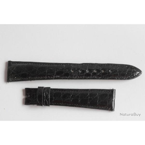 Bracelet montre Watches of Switzerland croco noir 18 mm