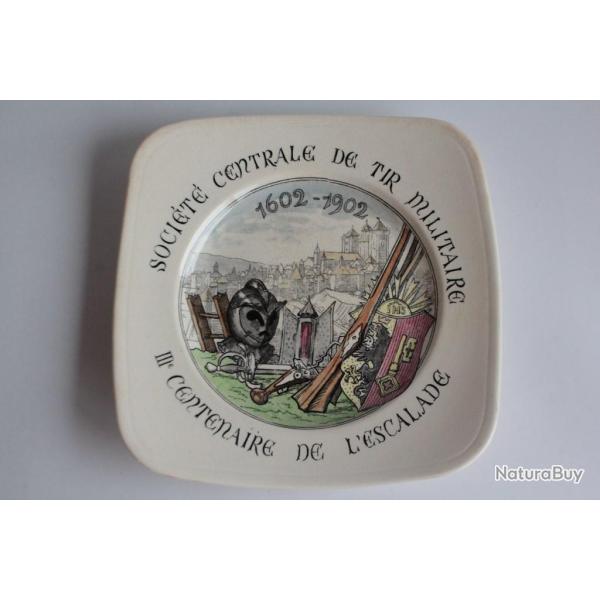 Assiette de tir Militaire IIIe Centenaire Escalade Gen�ve Suisse