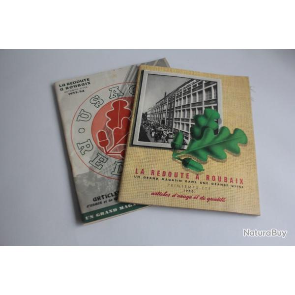 2 Revue La redoute a Roubaix 1953-1954 vtements mode