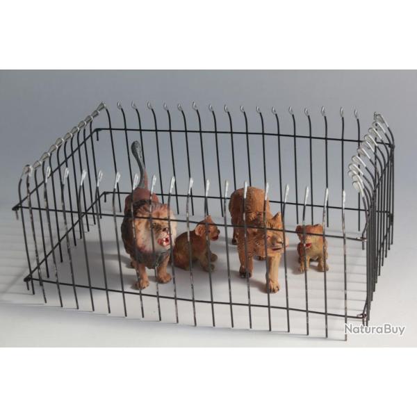 Lions F�lins Zoo Elastolin Hausser composition Jouet