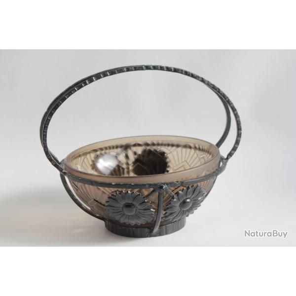 Coupe verre Lorrain Nancy Belle �toile Daum Croismare Art d�co