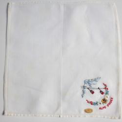 Mouchoir brodé coton Alpe d'Huez