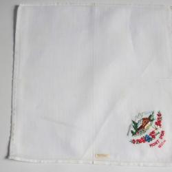 Mouchoir brodé coton Mont d'Or