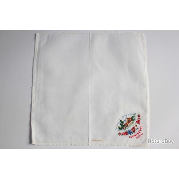 Mouchoir brod� coton Courchevel
