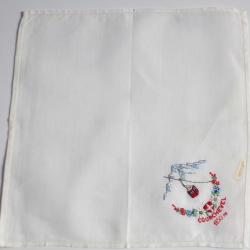 Mouchoir brodé coton Courchevel