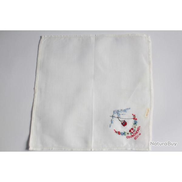 Mouchoir brod� coton Courchevel