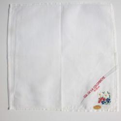 Mouchoir brodé coton Col de la Colombière Alpes