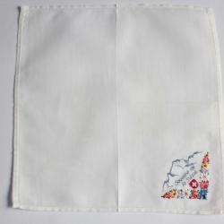 Mouchoir brodé coton Souvenir de la Suisse