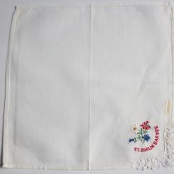 Mouchoir brodé coton St Sorlin d'Arves Savoie