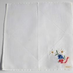 Mouchoir brodé coton Morzine Alpes