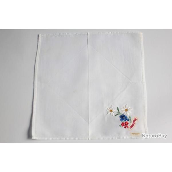 Mouchoir brod� coton Morzine Alpes