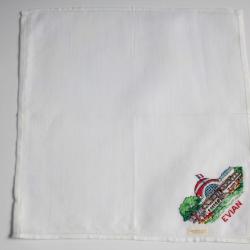 Mouchoir brodé coton Evian Haute-Savoie