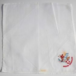 Mouchoir brodé coton Grand-Bornand Skieur