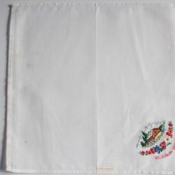 Mouchoir brodé coton St Sorlin d'Arves Savoie