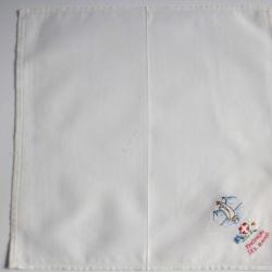 Mouchoir brodé coton Thonon les Bains Haute-Savoie