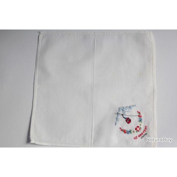 Mouchoir brod� coton Le Brevent Chamonix