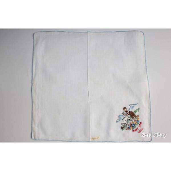 Mouchoir brod� coton Mont d'Or