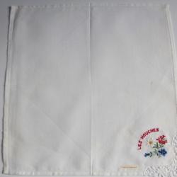 Mouchoir brodé coton Les Houches Haute-Savoie