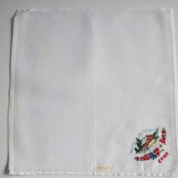 Mouchoir brodé coton Evian Haute-Savoie Chalet