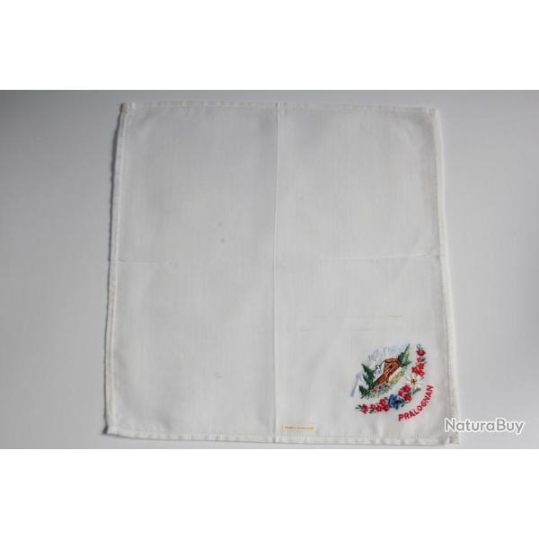 Mouchoir brod� coton Pralognan Savoie