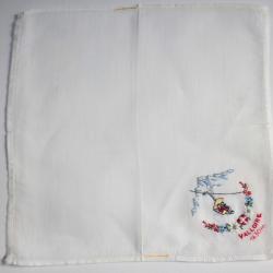 Mouchoir brodé coton Valloire Savoie