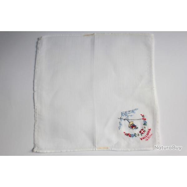 Mouchoir brod� coton Valloire Savoie