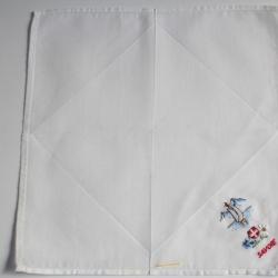 Mouchoir brodé coton Savoie